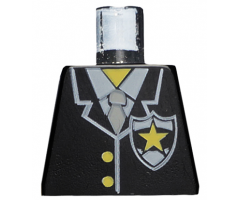 Torso Police Suit with Yellow Star Badge Pattern