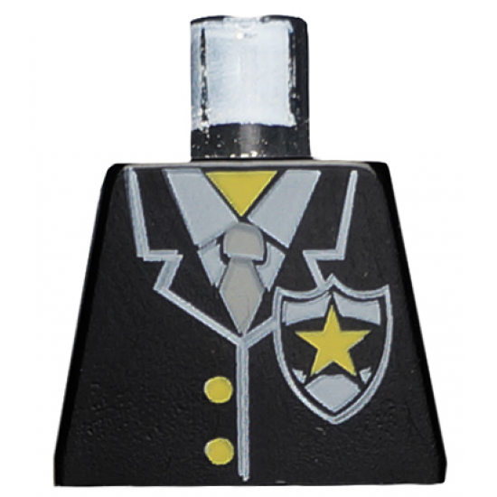 Torso Police Suit with Yellow Star Badge Pattern