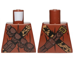 Torso SW Jawa with Dark Brown Pouches and Black and Gold Straps Pattern