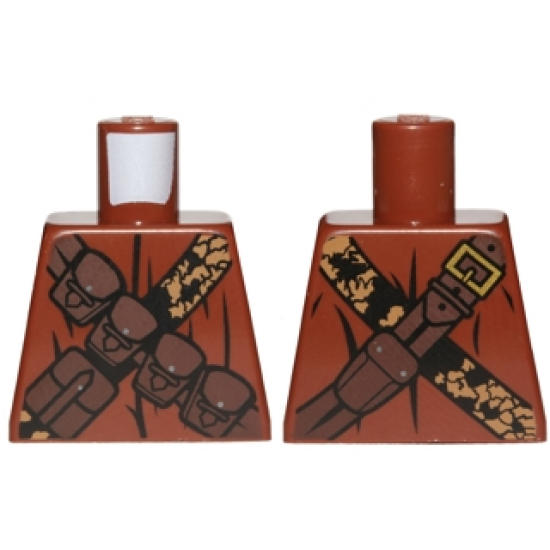 Torso SW Jawa with Dark Brown Pouches and Black and Gold Straps Pattern