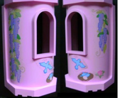 Belville Wall, Tower with Window with Grapes and Bird with Nest and Flower Pattern (Stickers) - Set 7582