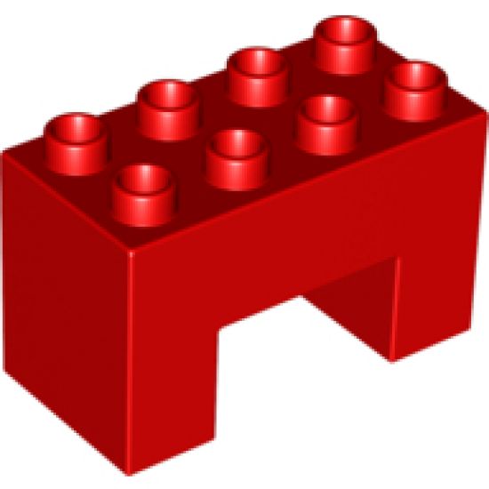 Duplo, Brick 2 x 4 x 2 with 2 x 2 Cutout on Bottom