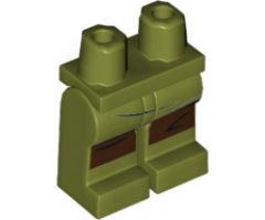 Hips and Legs with Creases and Dark Brown Leggings Pattern