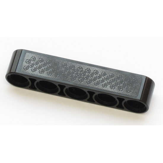 Technic, Liftarm 1 x 5 Thick with Silver and Black Tread Plate Pattern (Sticker) - Set 42043