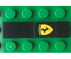 Tile 1 x 4 with Ferrari Logo Pattern (Sticker) - Set 2556