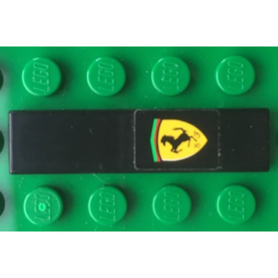Tile 1 x 4 with Ferrari Logo Pattern (Sticker) - Set 2556