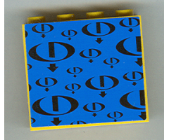 Panel 1 x 4 x 3 with Gravity Games Logo Repeating Black on Blue Pattern (Sticker) - Set 3538