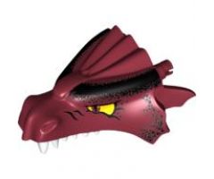 Animal, Body Part Dragon Head (Fantasy Era) Upper Jaw with Small Black Scales and Yellow Eyes Pattern