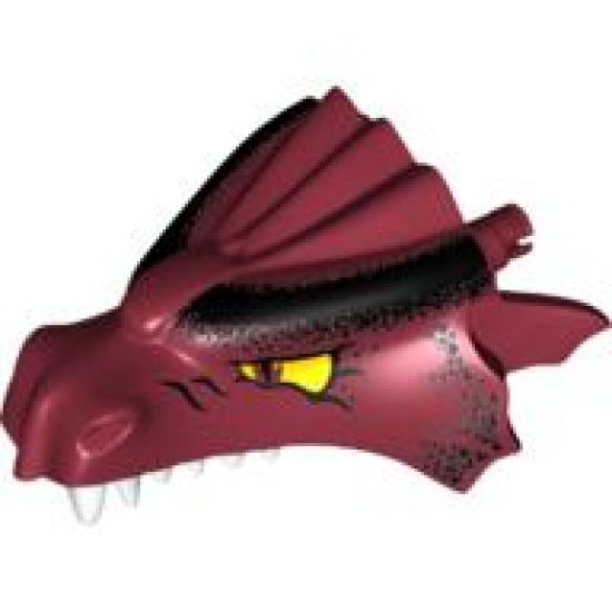 Animal, Body Part Dragon Head (Fantasy Era) Upper Jaw with Small Black Scales and Yellow Eyes Pattern