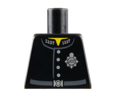 Torso Police Jacket with '1337' on Collar, Silver 'JCF' Badge, 4 Buttons and Belt Pattern