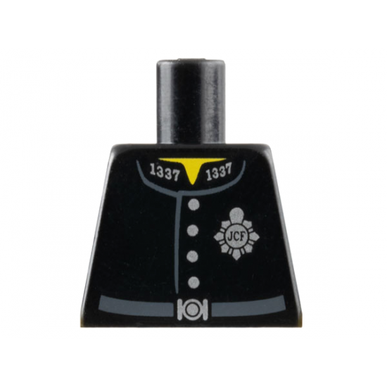 Torso Police Jacket with '1337' on Collar, Silver 'JCF' Badge, 4 Buttons and Belt Pattern