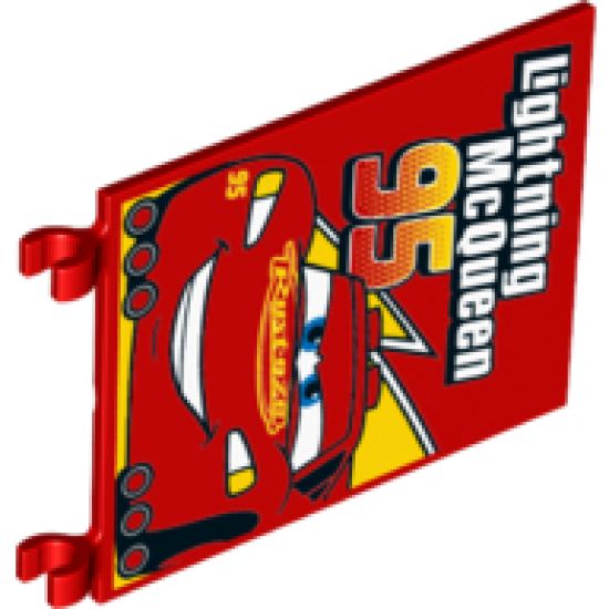 Flag 6 x 4 with 'Lightning McQueen 95' and Truck Taillights Pattern