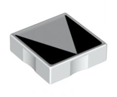Duplo, Tile 2 x 2 with Shape Black Inverse Isosceles Triangle Pattern