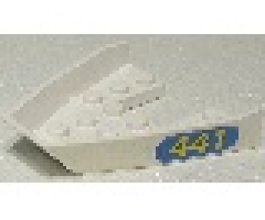 Boat Bow Top 6 x 6 x 1 with '441' in Blue Oval Pattern on Both Sides (Stickers) - Set 6441