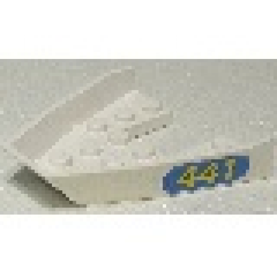 Boat Bow Top 6 x 6 x 1 with '441' in Blue Oval Pattern on Both Sides (Stickers) - Set 6441
