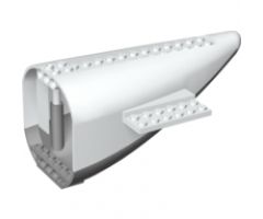 Aircraft Fuselage Aft Section Curved with Light Bluish Gray Base