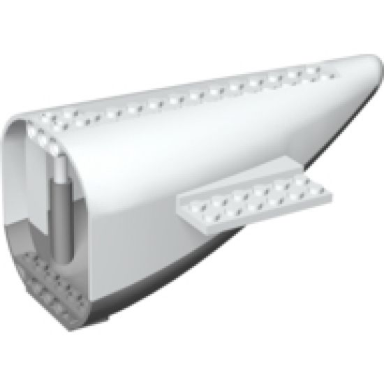 Aircraft Fuselage Aft Section Curved with Light Bluish Gray Base