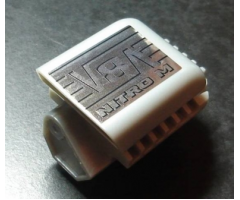 Technic Engine Tuneable, Block with Trapezoidal Air Scoop with Chrome 'V8 NITRO M' Pattern Left (Sticker) - Set 8146