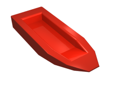 Boat Hull Unitary 22 x 8 x 2 1/3, Base