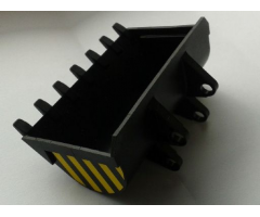 Technic Digger Bucket 8 x 10 with Black and Yellow Danger Stripes Pattern on Both Sides (Stickers) - Set 8283