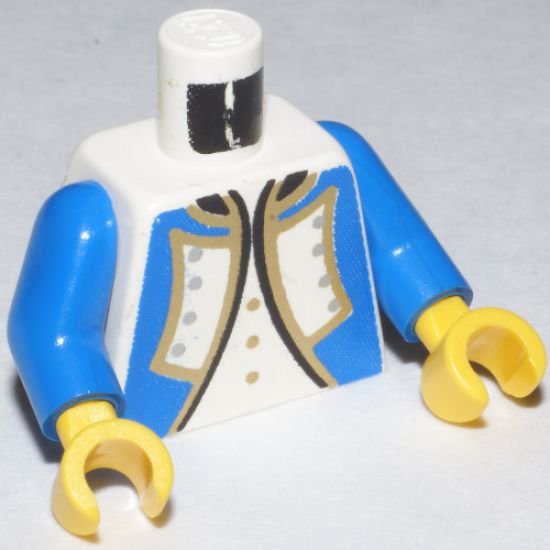 Torso Pirate Imperial Soldier Officer Pattern (Blue) / Blue Arms / Yellow Hands