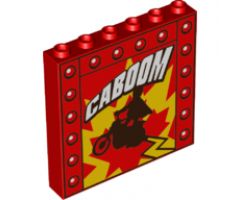 Panel 1 x 6 x 5 with 'CABOOM' and Daredevil on Motorcycle Pattern