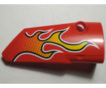 Technic, Panel Fairing # 4 Small Smooth Long, Side B with Flames Pattern (Sticker) - Set 42005