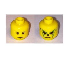 Minifigure, Head Dual Sided HP Quirrell / Voldemort Pattern - Blocked Open Stud