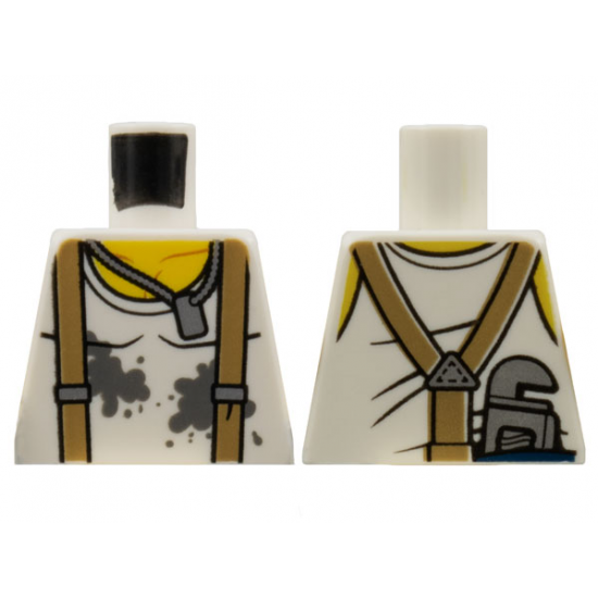Torso Shirt with Suspenders, Dirt Stains and Wrench on Back Pattern