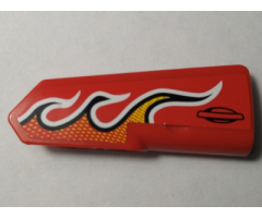 Technic, Panel Fairing #21 Very Small Smooth, Side B with Flames Pattern (Sticker) - Set 42005