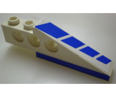 Technic Slope Long with Blue Stripes and Blue on Bottom Pattern Right (Stickers) - Set 8824