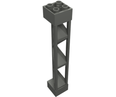Support 2 x 2 x 10 Girder Triangular Vertical - Type 1 - Solid Top, 3 Posts