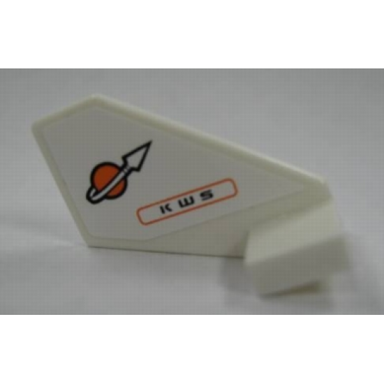 Tail Shuttle, Small with Modified Classic Space Logo and 'K W S' Pattern on Both Sides (Stickers) - Set 7695