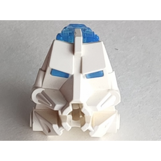 Bionicle Head Connector Block 3 x 4 x 1 2/3 with Trans-Medium Blue Bionicle Head Connector Block Eye/Brain (32553 / 32554)
