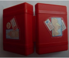 Scala Utensil Suitcase with Big Ben and Pyramids of Gizeh Pattern (Stickers) - Set 3242