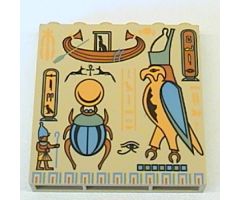 Brick 1 x 6 x 5 with Hieroglyphs and Bird Pattern