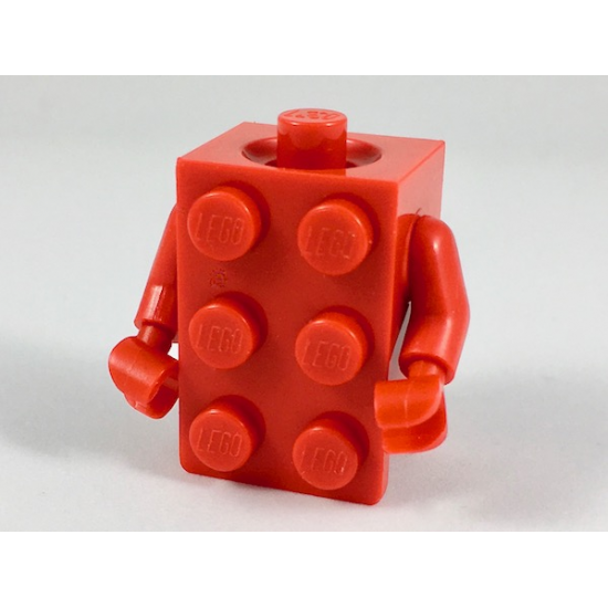 Torso, 2 x 3 Brick Costume / Red Arms / Red Hands
