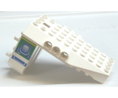 Aircraft Fuselage Angular Aft Section 6 x 10 x 5 with Blue and Green Door Pattern on Both Sides (Stickers) - Set 4620
