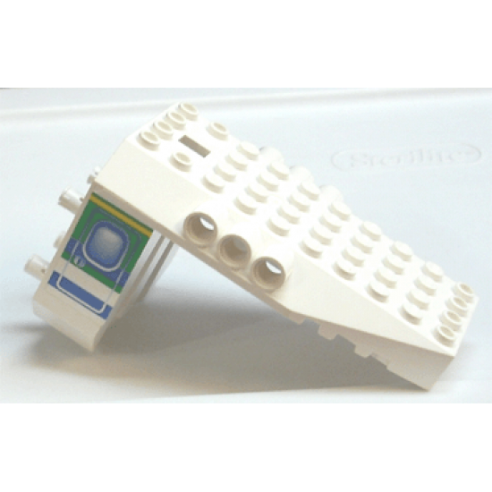 Aircraft Fuselage Angular Aft Section 6 x 10 x 5 with Blue and Green Door Pattern on Both Sides (Stickers) - Set 4620