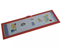 Scala Cupboard Door Large with Grille, Chalk Board, Butterfly, Envelopes, Baby, Teddy Bear, Carrot, and Fish Pattern (Stickers) - Set 3243