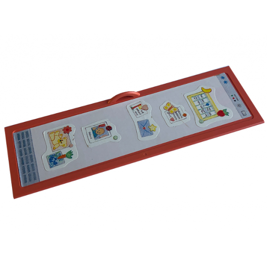 Scala Cupboard Door Large with Grille, Chalk Board, Butterfly, Envelopes, Baby, Teddy Bear, Carrot, and Fish Pattern (Stickers) - Set 3243