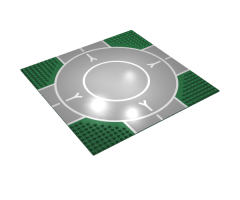 Baseplate, Road 32 x 32 9-Stud Landing Pad with Runway 'V' Pattern