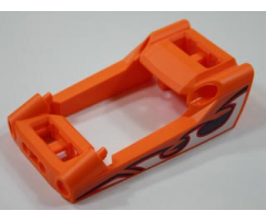 Technic, Panel RC Car Frame / Windscreen with Flame Pattern on Both Sides (Stickers) - Set 8676