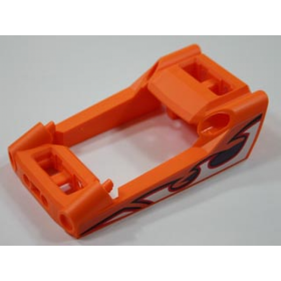 Technic, Panel RC Car Frame / Windscreen with Flame Pattern on Both Sides (Stickers) - Set 8676