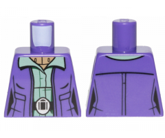 Torso SW Female Outline Dark Purple Vest over Sand Green Shirt with Dark Tan Turtleneck Pattern