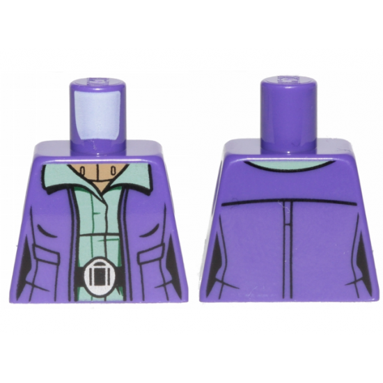 Torso SW Female Outline Dark Purple Vest over Sand Green Shirt with Dark Tan Turtleneck Pattern