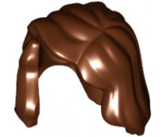 Minifigure, Hair Female Mid-Length with Part over Right Shoulder and Tan Highlights Pattern