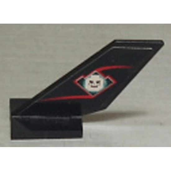Tail Shuttle with Skull Evil Minifigure Head Pattern on Both Sides (Stickers) - Set 4793