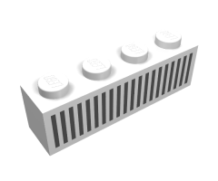 Brick 1 x 4 with Black Grille Pattern - 20 Bars (Homemaker)