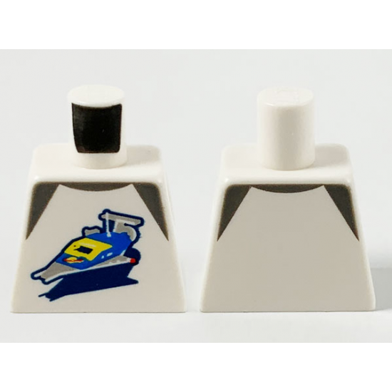 Torso with Dark Bluish Gray Shoulders and 918 Classic Space Transport Pattern